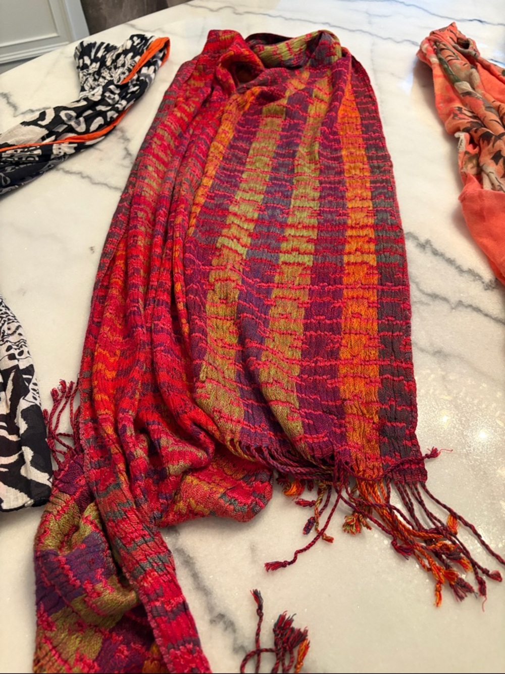 🧣 4 Scarf Bundle Pinks and Corals - Picture 3 of 10